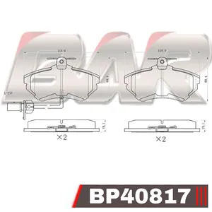 Pastillas de freno delanteras - VOLKSWAGEN GOLF 1.8GT - 1.9TD(c/sensor) 91/