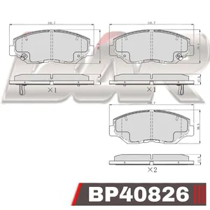 Pastillas de freno delanteras - HONDA Accord-CRV II-Pilot-Elem 02/