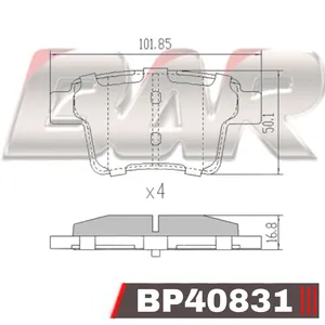 Pastillas de freno traseras - FORD Mondeo III 05/
