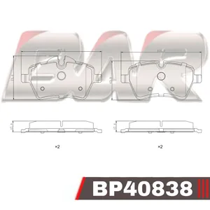 Pastillas de freno delanteras - MINI COOPER II (R56) (R57) LLANTA 16"