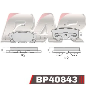 Pastillas de freno traseras - DODGE Caliber/MITSUBISHI Lancer 03/