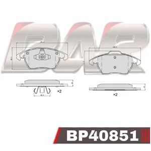 Pastillas de freno delanteras - CITROEN C4 / PEUGEOT 307 03/ 3008