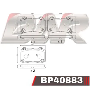 Pastillas de freno traseras - HYUNDAI GENESIS COUPE- JEEP GRAND CHEROKEE IV 2010 ->