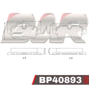 Pastillas de freno traseras - MINI COOPER II (R56) (R57)