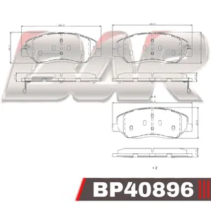 Pastillas de freno delanteras - HYUNDAI Santa Fe II - KIA Carnival III 06/