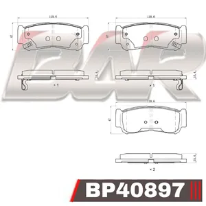 Pastillas de freno traseras - HYUNDAI Santa Fe