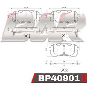 Pastillas de freno traseras - KIA CARNIVAL