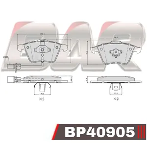 Pastillas de freno delanteras - AUDI A4 II-III / A6 III / A8 I 03/