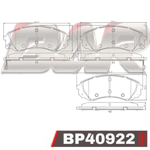 Pastillas de freno delanteras - HYUNDAI/KIA H1/ CARNIVAL