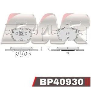 Pastillas de freno delanteras - FORD/VOLVO KUGA - ECOSPORT - S40