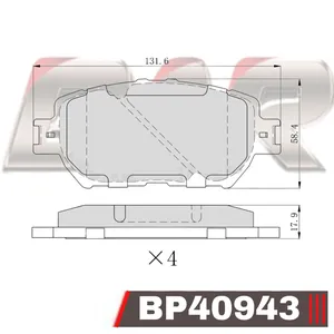 Pastillas de freno delanteras - LEXUS-TOYOTA GS300/430/CAMRY