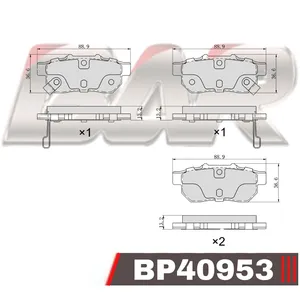 Pastillas de freno traseras - HONDA CIVIC V/JAZZ