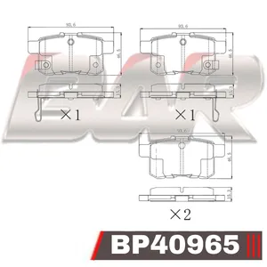 Pastillas de freno traseras - HONDA ACCORD VIII 08>