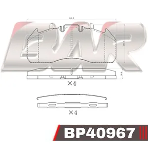 Pastillas de freno - RENAULT TRUCKS MAGNUM PREMIUM 04>/VOLVO 7700-9700 06>