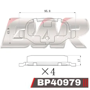 Pastillas de freno traseras - FIAT PUNTO-LINEA-500