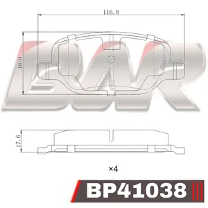 Pastillas de freno traseras - ALFA ROMEO 159 - LANCIA THESIS 2002 EN ADELANTE -