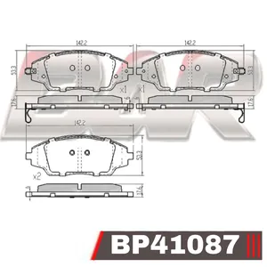 Pastillas de freno delanteras - CHEVROLET SONIC 2011>