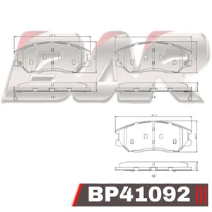 Pastillas de freno delanteras - HYUNDAI/KIA SSANGYONG CENTEN/TERRAC/OPIR/ROD