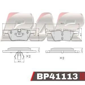 Pastillas de freno traseras - BMW SERIE 1 10-12/SERIE 3 11-13/ SERIE 4 13>