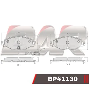 Pastillas de freno delanteras - Audi A3 12/ Volkswagen Golf 12/ TAOS 1.4 250 TSI