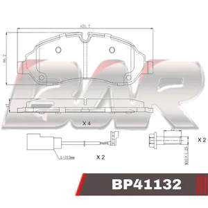 Pastillas de freno delanteras - FORD TRANSIT 2.0 TDCI - 2.2 TDCI SISTEMA BOSCH