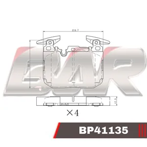 Pastillas de freno delanteras - BMW Serie 1 114i 11/ 116i 10/ Serie 2 13/ Serie 3 320i 12/ 328i 11/ 335i 11/ 320d 11/ Serie 3 Gran Turismo 12/ 320i 12/ 335i 13/ Serie 4 CoupÚ 435 13/