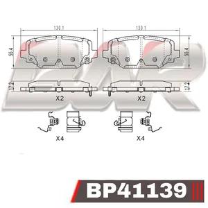 Pastillas de freno traseras - DODGE Grand Caravan Voyager Journey FIAT Freemont 08