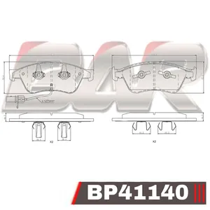 Pastillas de freno delanteras - AUDI A8 03 > 06