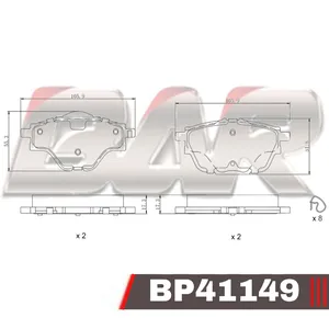 Pastillas de freno traseras - Citroen C4 Grand Picasso - C5 AIRCROSS 1.6 THP