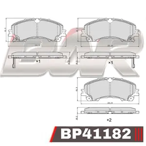 Pastillas de freno delanteras - CHEVROLET S-10/INFINITI /X-TRAIL 2017/