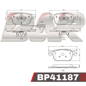 Pastillas de freno delanteras - AUDI A4 2.0 TDI - 2.0 TFSI - 3.0 TDI 15/à- A5 2.0 TFSI - A5 SPORTBACK 2.0 TFSI 16/à