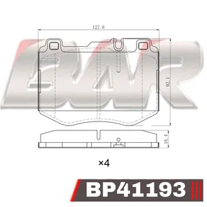 Pastillas de freno delanteras - MERCEDES BENZ: CLASE C 250 - C300 - C350 - C400 2014/2018 - CLASE E 220 D 4MATIC 17/...- GLC COUPE 300 - 350 4MATIC 2016/2019