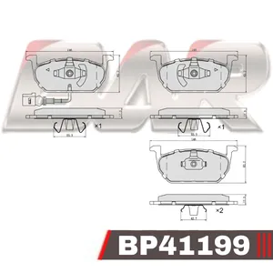 Pastillas de freno delanteras - Volkswagen Golf VII 2014 > VW T-CROSS