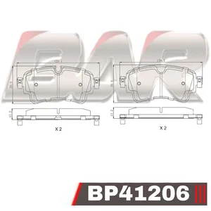 Pastillas de freno traseras - AUDI A4 2.0 TFSI-TFSI QUATTRO - A5 2.0 TFSI-TFSI QUATTRO - A5 SPORTBACK 2.0 TFSI-TFSI QUATTRO - Q5 2.0 TFSI - Q7 3.0 TFSI QUATTRO 16/...