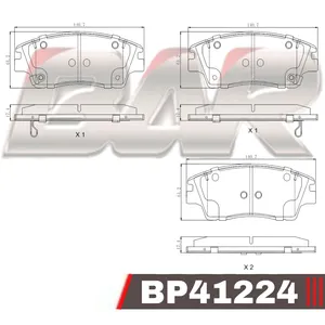 Pastillas de freno delanteras - HYUNDAI TUCSON 1.6 T 4x4 - 2.0 4x2/4x4 - 2.0 TD 4x4 17/à- KIS SPORTAGE 2.0 4x2/4x4 - 2.0 CRDI 4x2/4x4 17/à