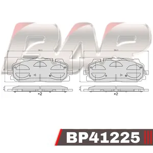 Pastillas de freno delanteras - AUDI A4 2.0 TFSI 2017/2019 - A5 COUPE 2.0 TFSI 2.0 TFSI QUATTRO 2016 -> Q7 3.0 TFSI QUATTRO 3.0 TDI QUATTRO 2016/2019 - TOUAREG 3.0 V6 TDI 2018->