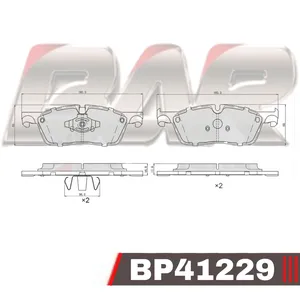 Pastillas de freno delanteras - RANGE ROVER EVOQUE 06/2011 -> 12/2019 DISCOVERY SPORT 12/2014 ->