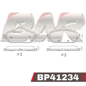 Pastillas de freno delanteras - MERCEDES BENZ CLASE C 200 02/2014 -> 05/2018