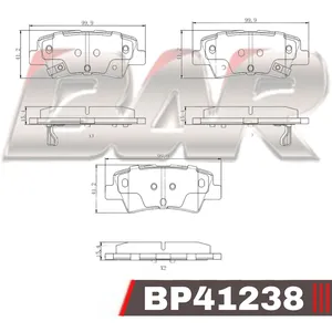 Pastillas de freno traseras - KIA RIO III 09/2011 ->