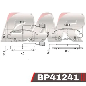 Pastillas de freno traseras - CITROEN JUMPER - FIAT DUCATO - PEUGEOT BOXER 2017->