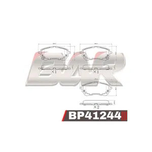 Pastillas de freno delanteras - TOYOTA COROLLA 2.0 - 1.8 HYBRIDO 2019->