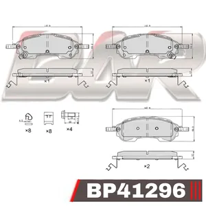 Pastillas de freno traseras - FORD -RANGER 2.0 TDCi - 3.0 V6 2022/à
