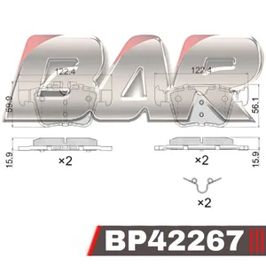 Pastillas de freno traseras - LAND ROVER DISCOVERY SPORT 2.0 15/à- RANGE ROVER EVOQUE 2.0 T 15/à- VOLVO S 90 2.0 T6 16/à- VOLVO XC 90 D5 - T6 15/à