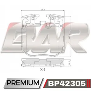 Pastillas de freno delanteras - BMW SERIE 3 M - SERIE 5 M - X5 M - X6 M