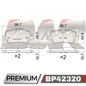 Pastillas de freno traseras - BMW SERIE 3 2019 ->