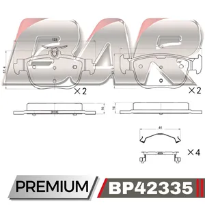 Pastillas de freno traseras - Audi A3/S3 2020/