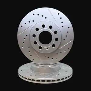 Discos Delanteros Ranurados y Perforados Línea Premium - AUDI A3 1.6i 16V / Sportback / 1.9 Tdi / 2.0 / 2.0 Tdi / SEAT Altea 1,9TDI/ 2,0 FSI/ 2,0TDI( 5P1) / SEAT Toledo III 1,9TDI/ 2,0 FSI/ 2,0TDI( 5P2)