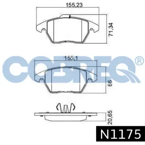 Pastillas de freno delanteras - CITROEN C4 / PEUGEOT 307 03/ 3008