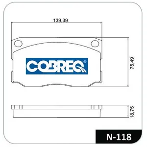 Pastillas de freno delanteras - DEUTZ - AGRALE 1600 / 188-D/94 4500-D 94/