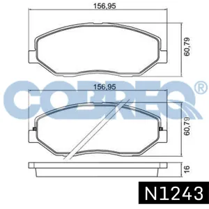 Pastillas de freno delanteras - HYUNDAI Santa Fe II - KIA Carnival III 06/